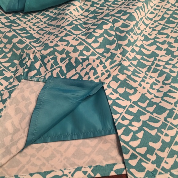 Merona Teal/White Sleevless Dress - Picture 6 of 6